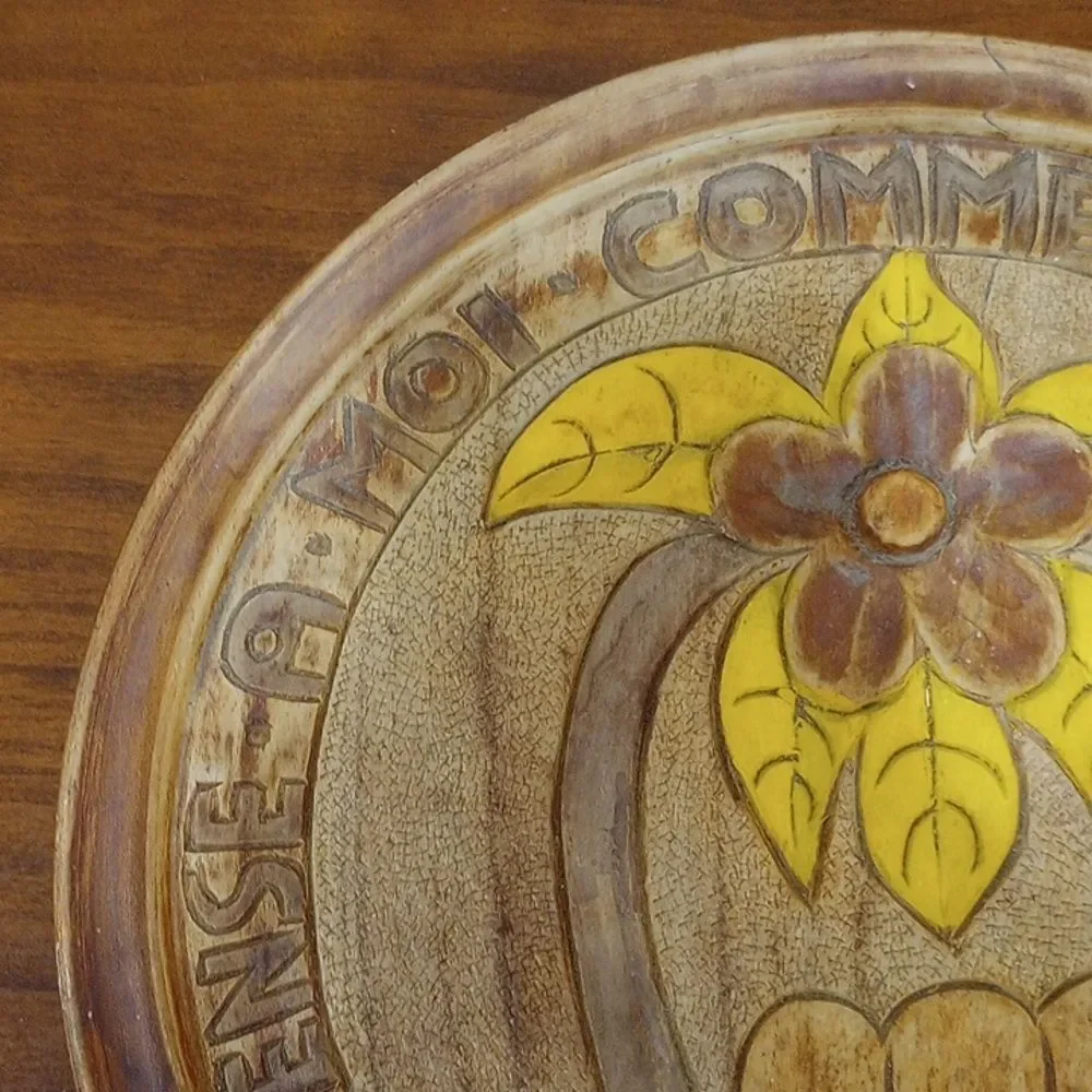 Haiti Wood Folk Art Plate - 